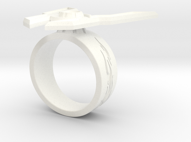 GG Rage Ring Sz 11 in White Processed Versatile Plastic