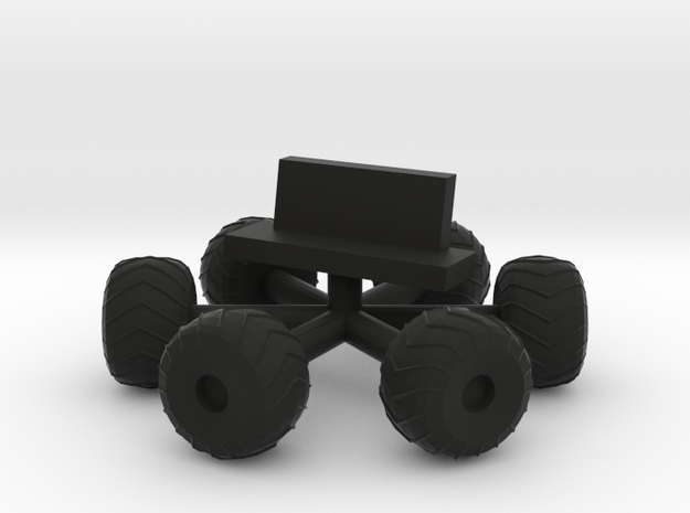 Space 1999 Moonbuggy Wheels and Seats Dinky Scaled in Black Natural Versatile Plastic