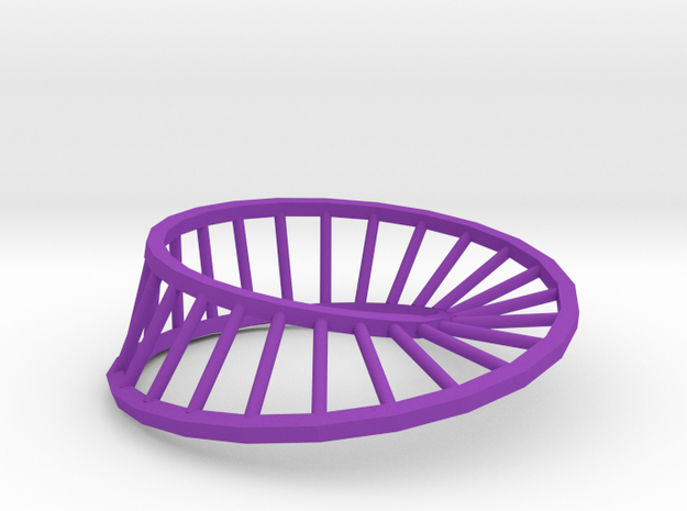 Moebius Ring | Inside-out a1 in Purple Processed Versatile Plastic