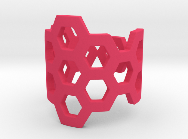 Polyaromatic Hydrocarbon Ring (Size 5.5) in Pink Processed Versatile Plastic