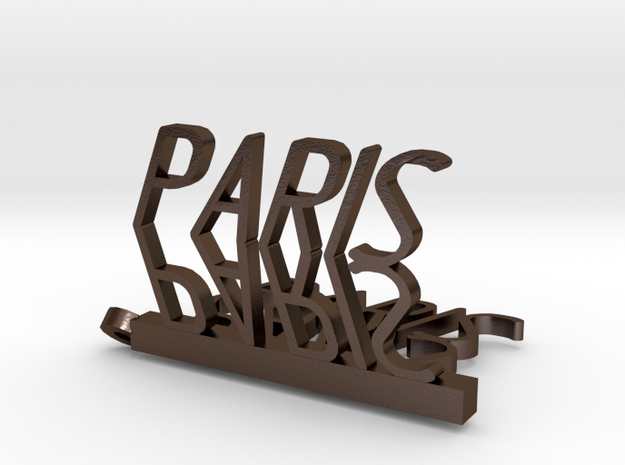 Pendant Paris  in Polished Bronze Steel