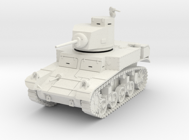 PV27A M3 Stuart Light Tank (28mm) in White Natural Versatile Plastic