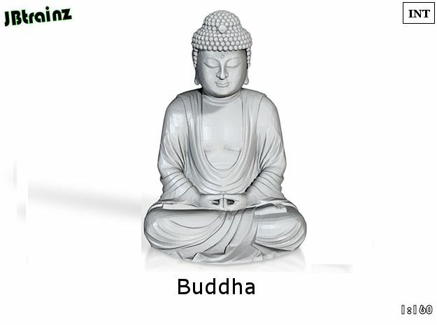 Buddha (1:160) in Smooth Fine Detail Plastic