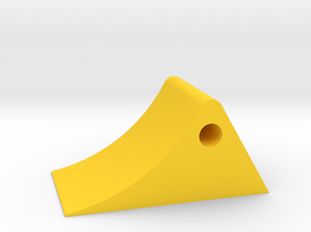 Wheel chock 1/32 in Yellow Processed Versatile Plastic