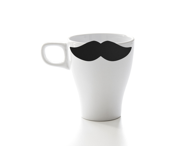 Mug & glass accessories Mustache 1 in Black Natural Versatile Plastic