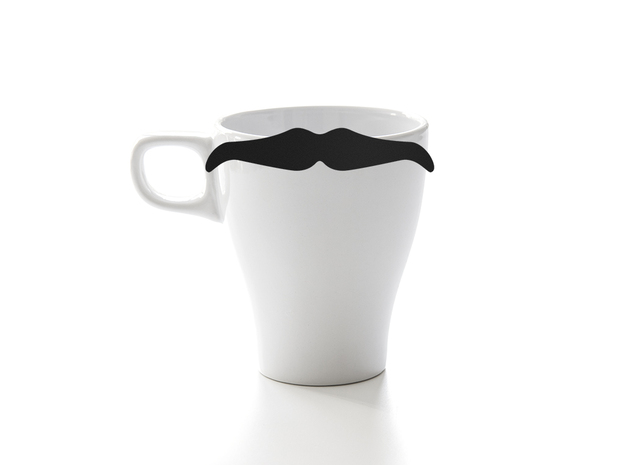 Mug & glass accessories Mustache 6 in Black Natural Versatile Plastic
