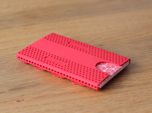 Business card case - CUSTOMIZE! in Red Processed Versatile Plastic