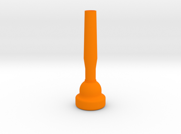Trumpet Mouthpiece (5c-3c) in Orange Processed Versatile Plastic