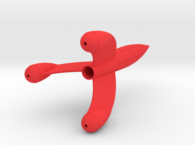 TinTin Rocket in Red Processed Versatile Plastic