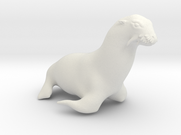 Sea Lion, 1/32 Scale in White Natural Versatile Plastic