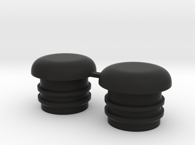 Bugaboo Front Wheel Caps in Black Natural Versatile Plastic