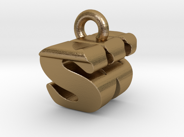 3D Monogram - SWF1 in Polished Gold Steel