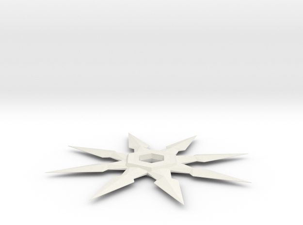 Shuriken in White Natural Versatile Plastic