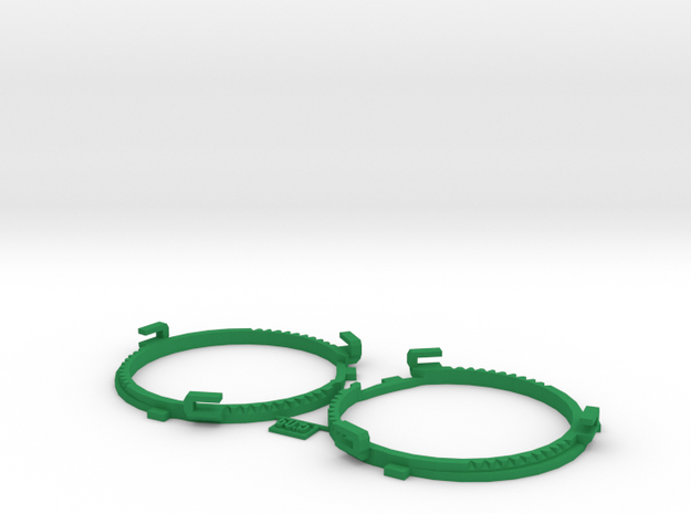 60.5mm  Lens Separators | Oculus Rift DK2 in Green Processed Versatile Plastic