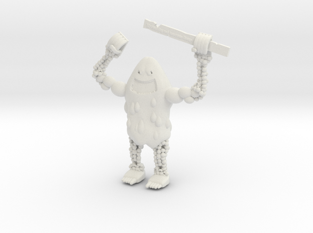 Fruit Monster in White Natural Versatile Plastic