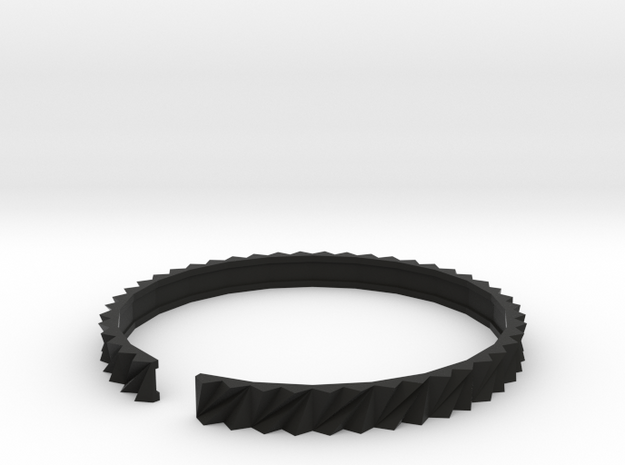 Arch1 - Small plastic bracelet. in Black Natural Versatile Plastic