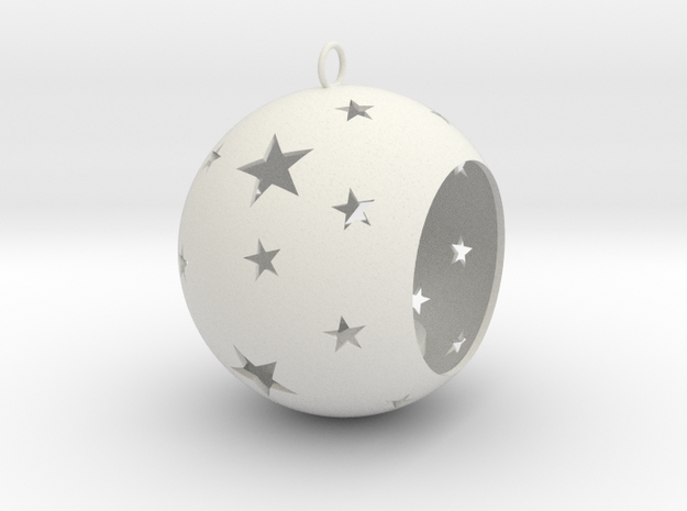 Christmas Bauble Tealight Stars in White Natural Versatile Plastic