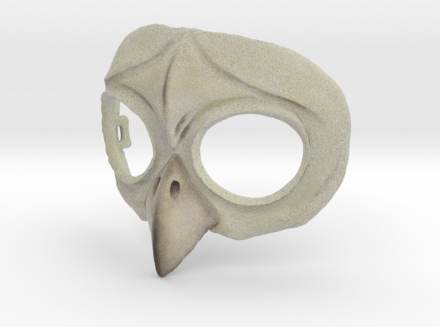 Owl Mask in Full Color Sandstone