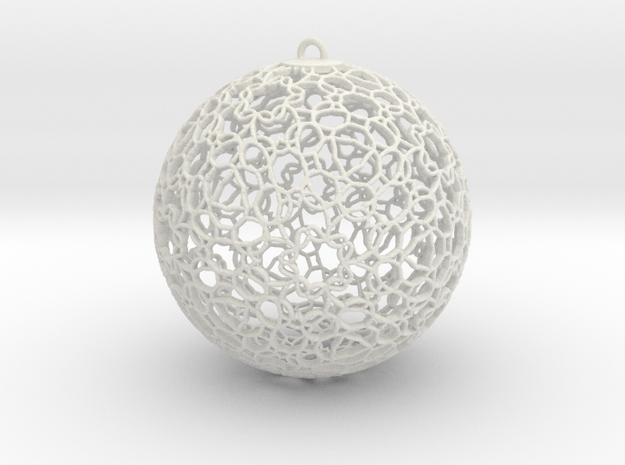 Ornament K0003 in White Natural Versatile Plastic