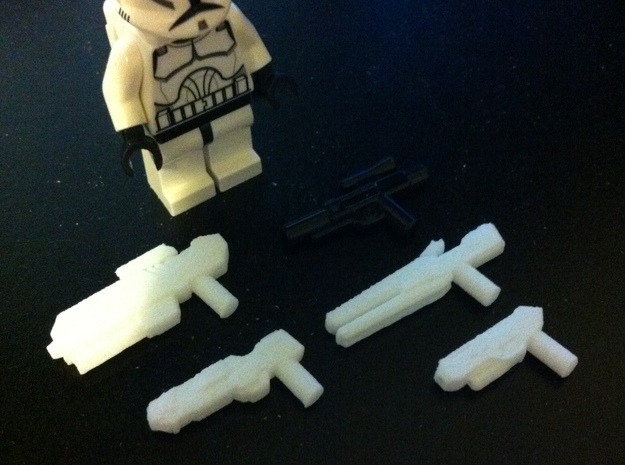 Custom weapon system pack for Lego minifigs in White Natural Versatile Plastic