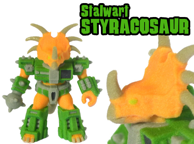 Stalwart Styracosaur (Colored Sandstone) in Full Color Sandstone