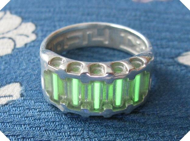 US14 Ring IX: Tritium in Polished Silver