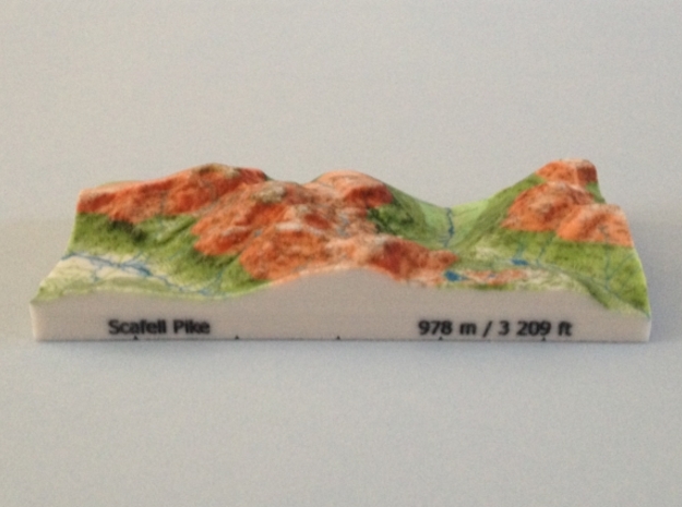 Scafell Pike - Relief in Full Color Sandstone