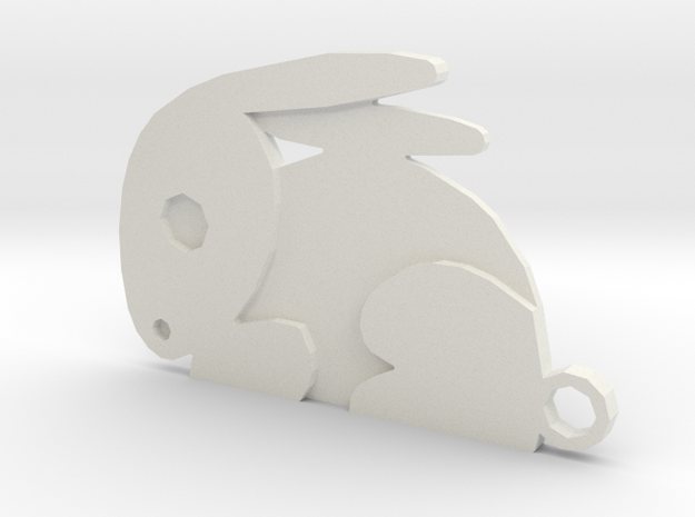 Rabbit in White Natural Versatile Plastic