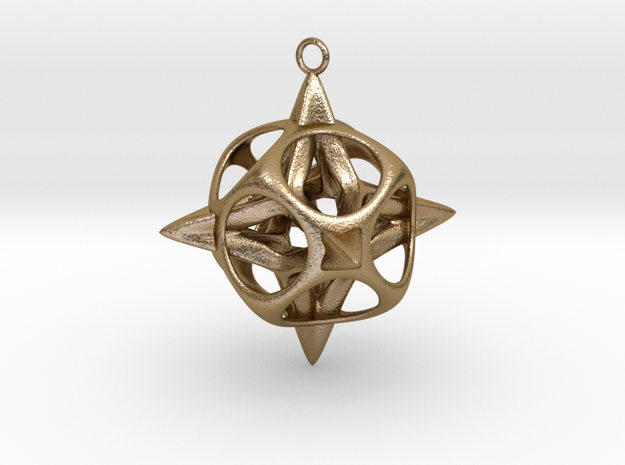 Christmas Star No.2 in Polished Gold Steel