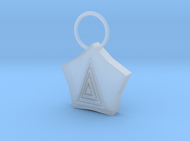 Pyramid Pendant in Tan Fine Detail Plastic