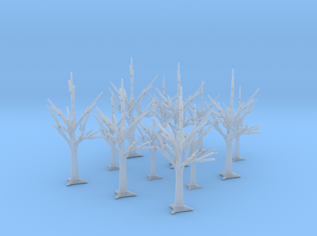 12 Trees in Tan Fine Detail Plastic