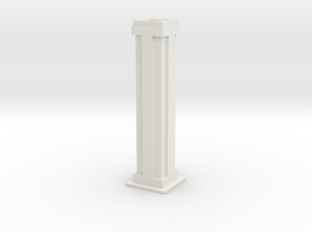 Tower Block 2 in White Natural Versatile Plastic