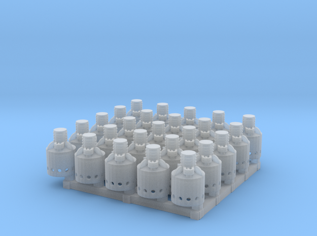 HO scale Kerosene Heaters for Reefers X25 in Tan Fine Detail Plastic