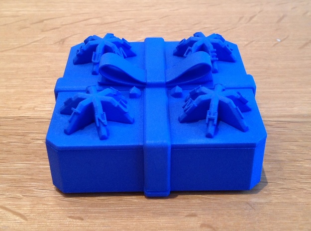 Present - Centrifugal Puzzle Box in Blue Processed Versatile Plastic