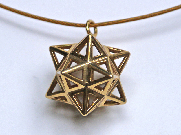 Dodecastar Pendant in Natural Brass