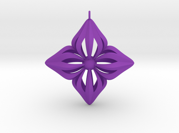 Star Ornament in Purple Processed Versatile Plastic