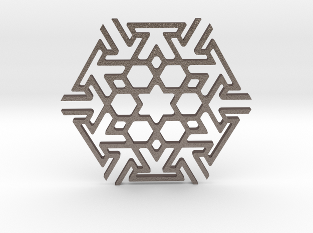 Tileable Coaster - No2 in Polished Bronzed Silver Steel