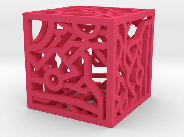 Circuit Box (2cm) in Pink Processed Versatile Plastic