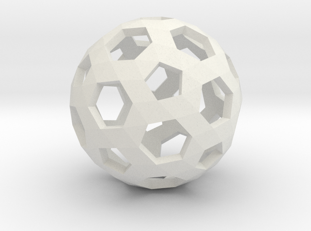 Football Holes Sphere in White Natural Versatile Plastic