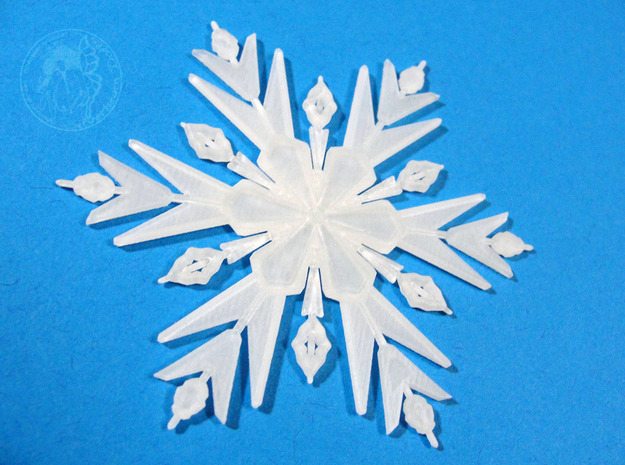 Froze Snowflake Small in Tan Fine Detail Plastic