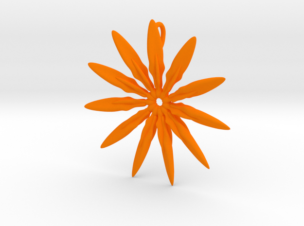 Paddles 11 Points - 4cm, with loopet in Orange Processed Versatile Plastic