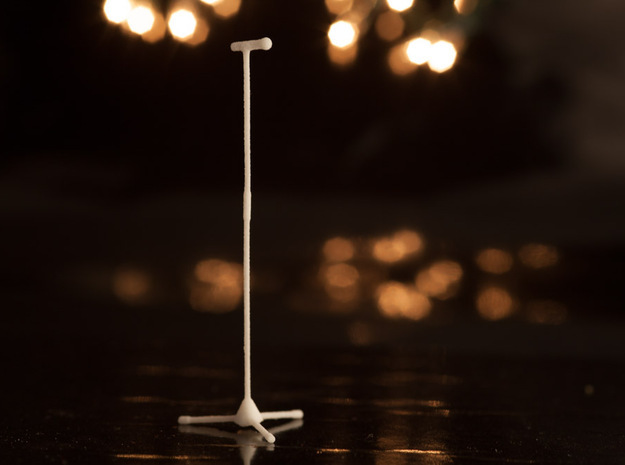 1:24 Mic Stand with Tripod Base in White Natural Versatile Plastic