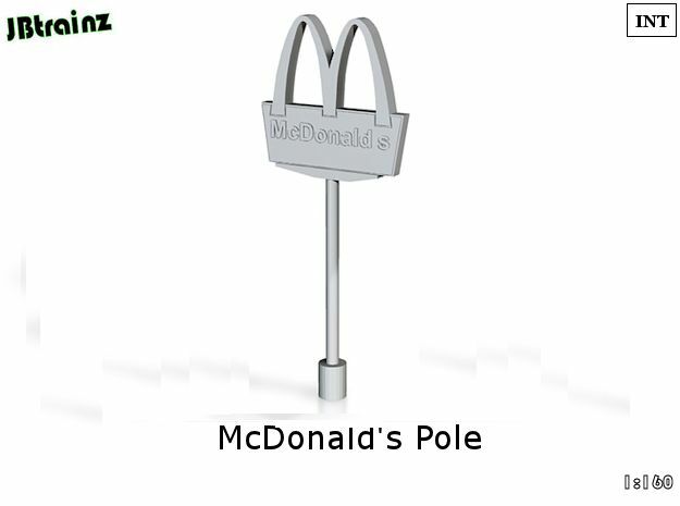 McDonalds pole-5cm (n-scale) in White Natural Versatile Plastic