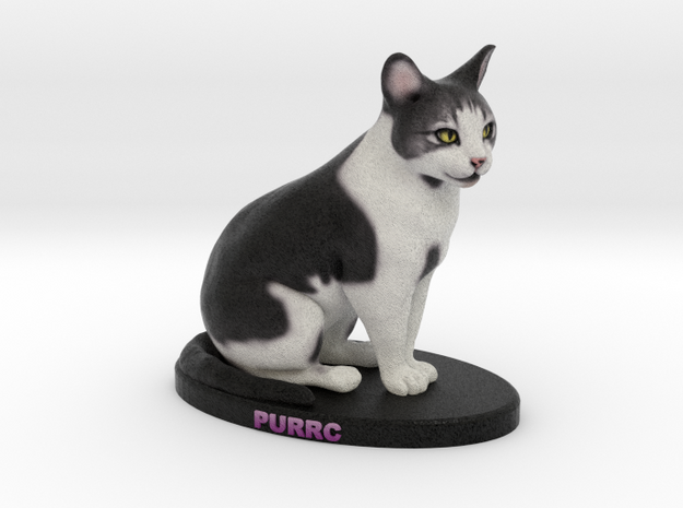 Custom Cat Figurine - Purrc in Full Color Sandstone