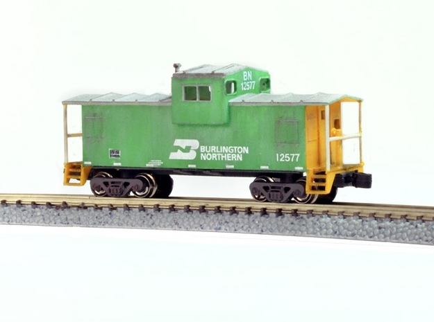 Widevision Caboose - Zscale in Tan Fine Detail Plastic