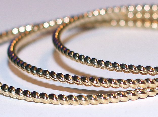 TinyTwist Bangle Bracelet SMALL in Polished Brass
