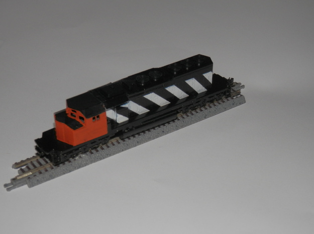 Z Scale SD-40w cab body in Smoothest Fine Detail Plastic