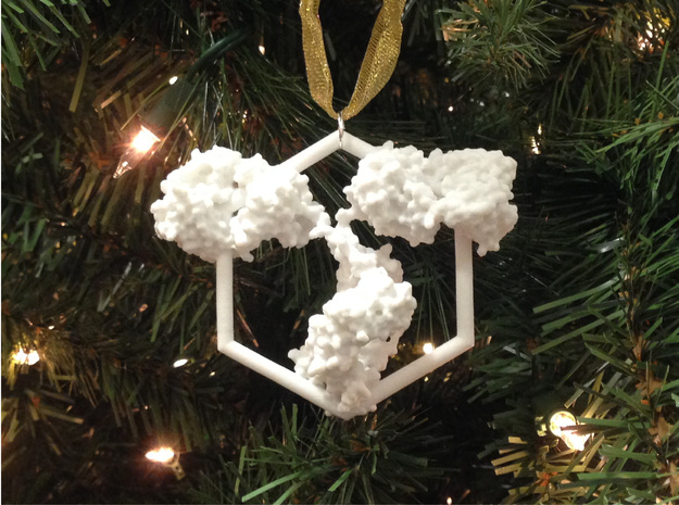 Antibody Ornament in White Processed Versatile Plastic