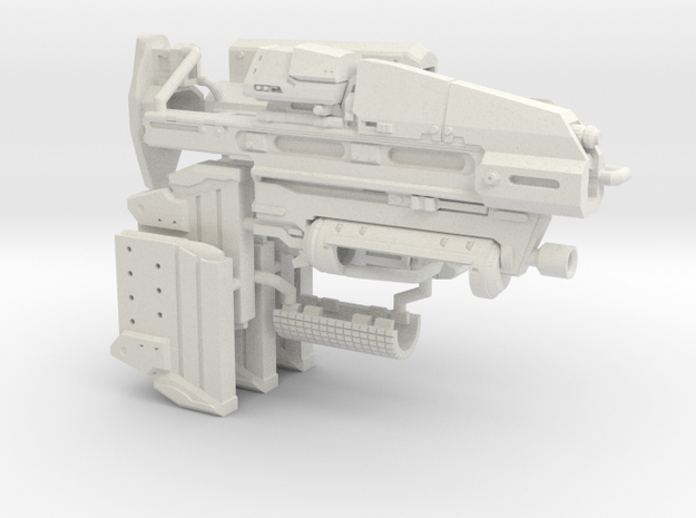 1:6 scale Sci-Fi Assault Rifle in White Natural Versatile Plastic