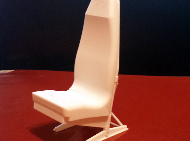 1:6 Scale RC model seat ( helicopter or airplane ) in White Natural Versatile Plastic